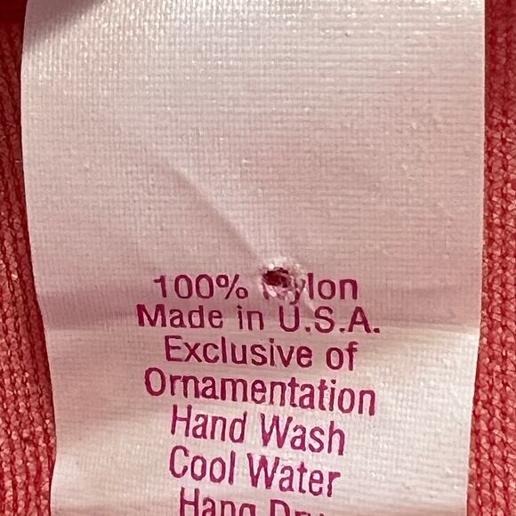 Vintage Fredrick's of Hollywood Red Sheer Nylon Robe Lingerie - Picture 4 of 7